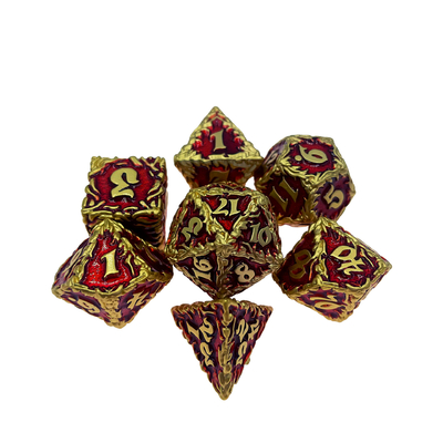 Red Tree Vine Metal Multi -Face Dice Collection Gra Dnd&amp;Rpg&amp;Coc