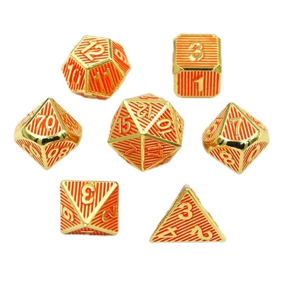 Vertical Metal Multi Face Dice Desktop Game Dnd Rpg Coc Kolor brązowy