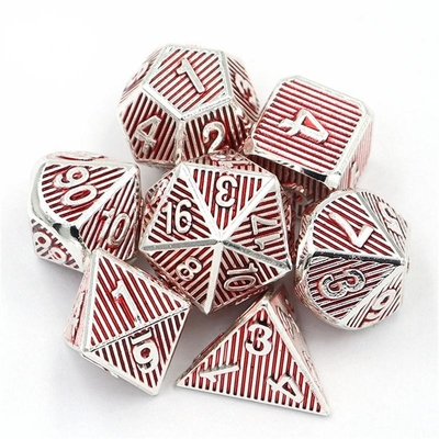 Vertical Metal Multi Face Dice Desktop Game Dnd Rpg Coc Kolor brązowy
