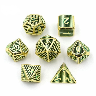 Vertical Metal Multi Face Dice Desktop Game Dnd Rpg Coc Kolor brązowy