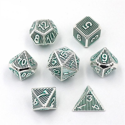 Vertical Metal Multi Face Dice Desktop Game Dnd Rpg Coc Kolor brązowy