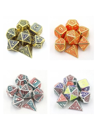 Digital Metal RPG Dice Color Vertical Strip Dnd Coc Luxury styl