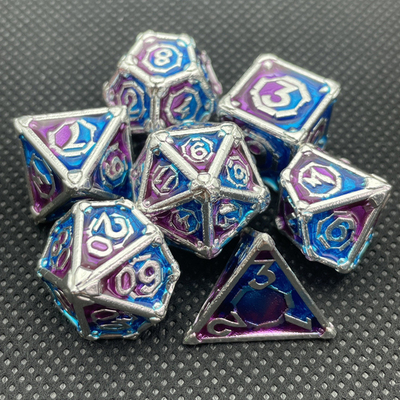 Gra na komputerze Metal Multi Face RPG Dice Set Dnd Coc Wielokrotny kolor