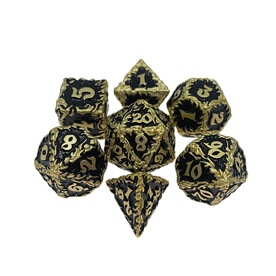 White Tree Vine Metal Multi Face Dice Set Gry na pulpit #Dnd#Rpg#Coc