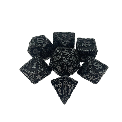 White Tree Vine Metal Multi Face Dice Set Gry na pulpit #Dnd#Rpg#Coc