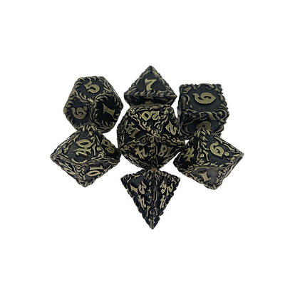 White Tree Vine Metal Multi Face Dice Set Gry na pulpit #Dnd#Rpg#Coc