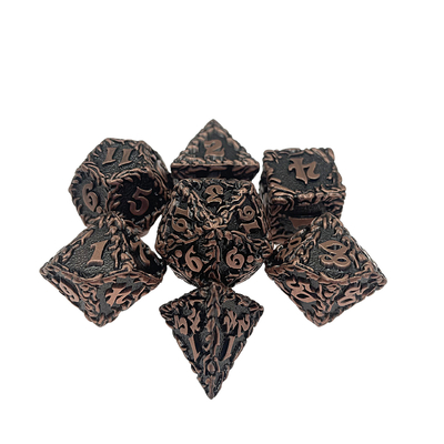 White Tree Vine Metal Multi Face Dice Set Gry na pulpit #Dnd#Rpg#Coc