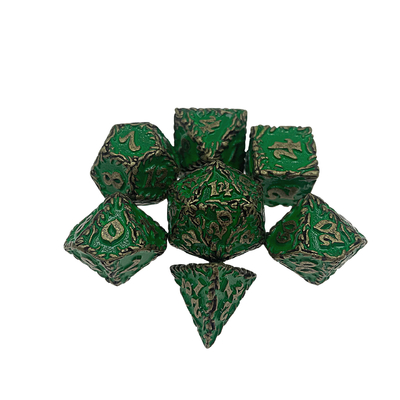 White Tree Vine Metal Multi Face Dice Set Gry na pulpit #Dnd#Rpg#Coc