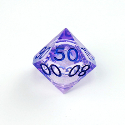 Purpurowy biały piasek płynący niebo liczba żywica wieloaspektowa gra w kości zestaw Dragon and Dungeon City dnd kości