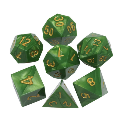 Zielony marmur naturalnej żywicy RPG Kości Multi - Noodle Dnd Kości Set