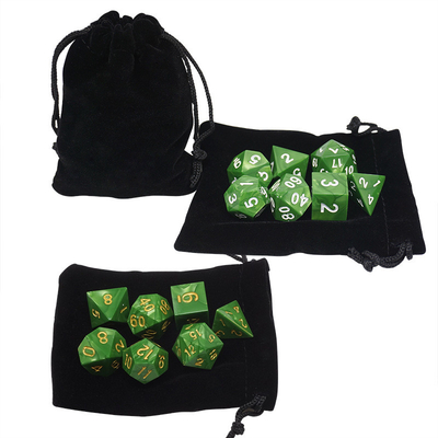 Zielony marmur naturalnej żywicy RPG Kości Multi - Noodle Dnd Kości Set