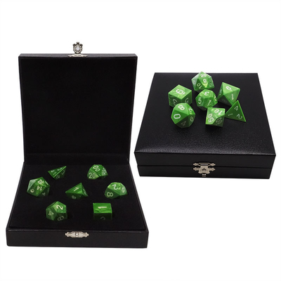 Zielony marmur naturalnej żywicy RPG Kości Multi - Noodle Dnd Kości Set