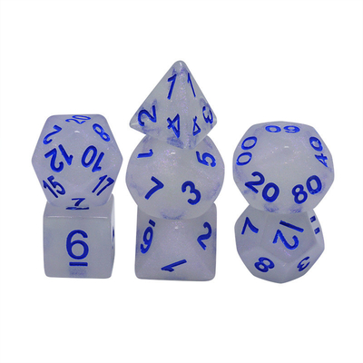 Gładkie kryształowe żywice RPG kości ręczne Żywice wielościenne kości