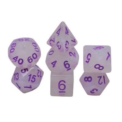 Gładkie kryształowe żywice RPG kości ręczne Żywice wielościenne kości