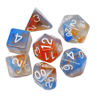 Dwa włókna dymu dodać razem żywicy RPG kostki Deskowa gra zestaw kostek