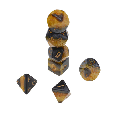 Żółty i czarny marmur z żywicy RPG Puzzle Puzzle Puzzle