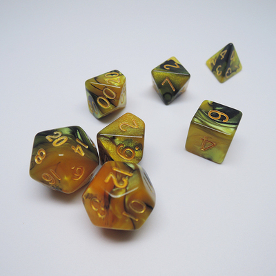 Żółty i czarny marmur z żywicy RPG Puzzle Puzzle Puzzle