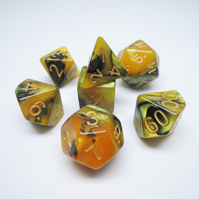 Żółty i czarny marmur z żywicy RPG Puzzle Puzzle Puzzle