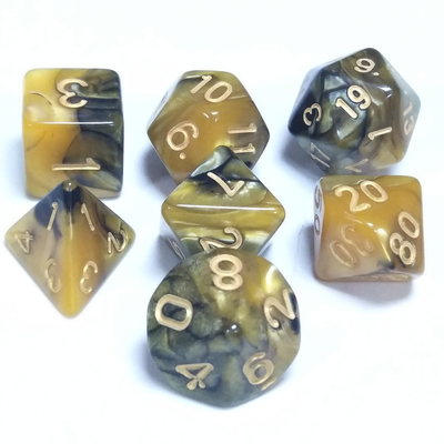 Żółty i czarny marmur z żywicy RPG Puzzle Puzzle Puzzle