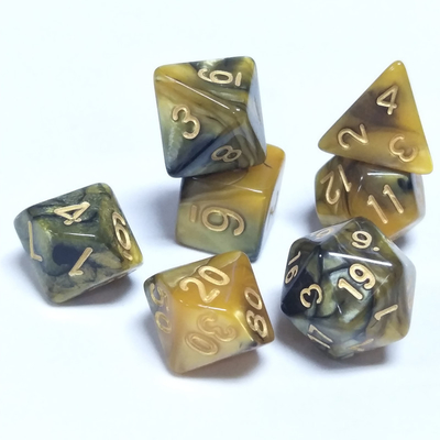Żółty i czarny marmur z żywicy RPG Puzzle Puzzle Puzzle