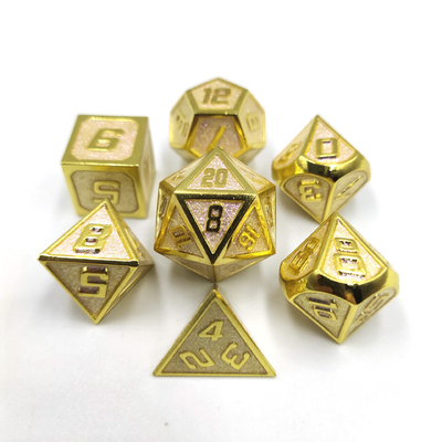 Flash Powder Metal Multi Face Role Playing Dice Set Niebieska postać