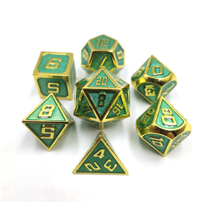 Flash Powder Metal Multi Face Role Playing Dice Set Niebieska postać
