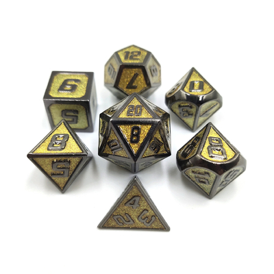 Flash Powder Metal Multi Face Role Playing Dice Set Niebieska postać