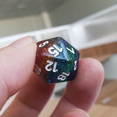 Zestaw kości pokładowych Shin Golden Powder Rainbow Resin Dragon and Dungeon