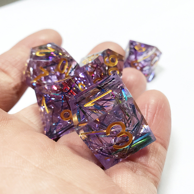 Fioletowy pasek Żywica zestaw kostek Dragon and Dungeon