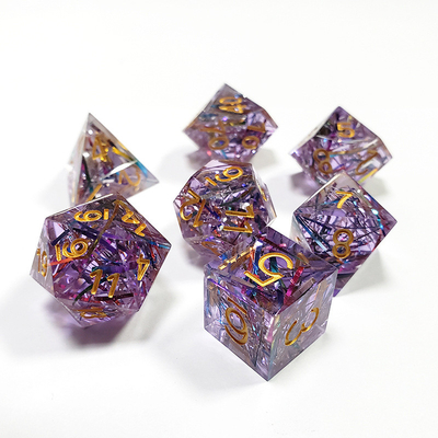Fioletowy pasek Żywica zestaw kostek Dragon and Dungeon