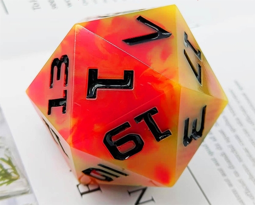 Jednostronny 20 Stron Glowing Resin Game Dice DND COC TRPG