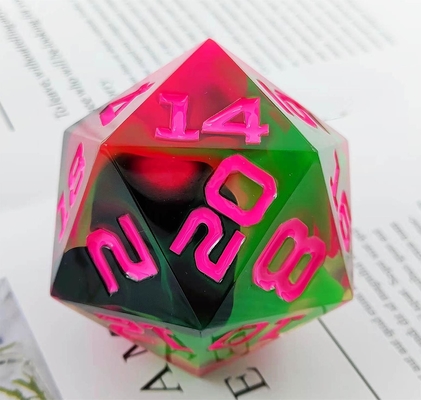 Jednostronny 20 Stron Glowing Resin Game Dice DND COC TRPG