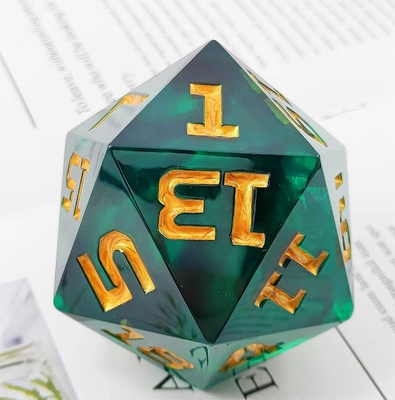 Jednostronny 20 Stron Glowing Resin Game Dice DND COC TRPG