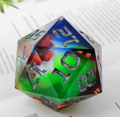 Jednostronny 20 Stron Glowing Resin Game Dice DND COC TRPG