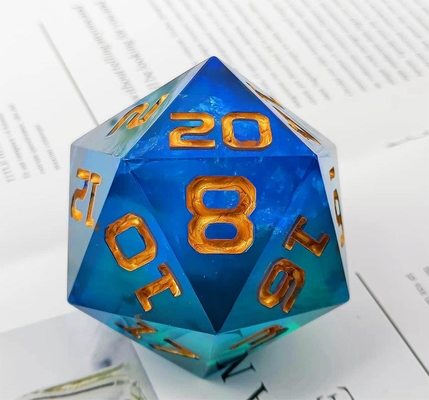 Jednostronny 20 Stron Glowing Resin Game Dice DND COC TRPG