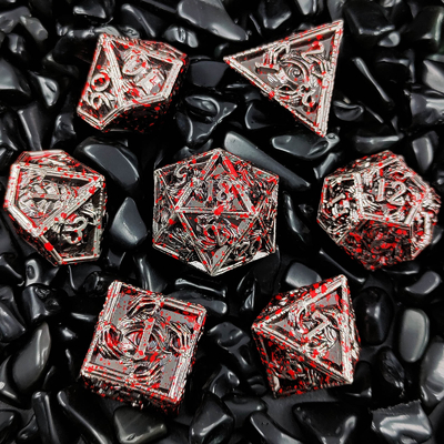 Luksusowe Metalowe Kości Poligraficzne 8 Aktywnych Kolorów TRPG Dungeons And Dragons Dnd Metal Dice Set