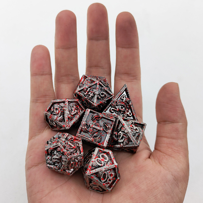 Luksusowe Metalowe Kości Poligraficzne 8 Aktywnych Kolorów TRPG Dungeons And Dragons Dnd Metal Dice Set