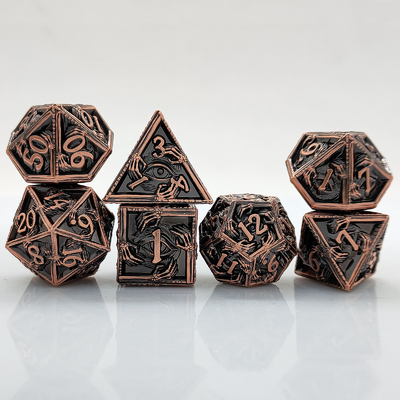 Luksusowe Metalowe Kości Poligraficzne 8 Aktywnych Kolorów TRPG Dungeons And Dragons Dnd Metal Dice Set