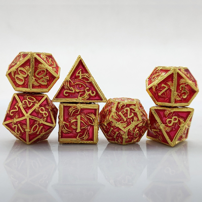 Luksusowe Metalowe Kości Poligraficzne 8 Aktywnych Kolorów TRPG Dungeons And Dragons Dnd Metal Dice Set