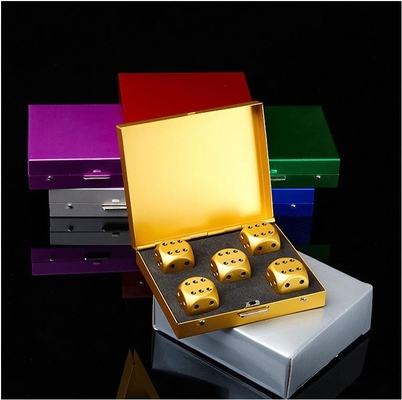 Przenośny okrągły 16mm kolor metalowy kostki zestaw Creative Leisure aluminium stopu kostki
