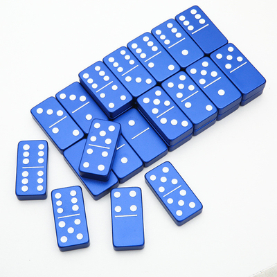 Podwójne 6 6 metalowe domino z 28 gigantycznymi aluminium stopem domino bloków laserem drukowane gra na pulpicie ✅Pai Jiu ✅