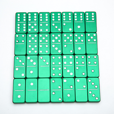 Podwójne 6 6 metalowe domino z 28 gigantycznymi aluminium stopem domino bloków laserem drukowane gra na pulpicie ✅Pai Jiu ✅