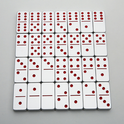 Podwójne 6 6 metalowe domino z 28 gigantycznymi aluminium stopem domino bloków laserem drukowane gra na pulpicie ✅Pai Jiu ✅