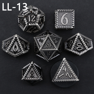 Metalowe kości DND, kości RPG wielościenne Dragon and Dungeon, 7 kości w skali smoka