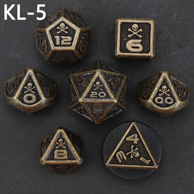 7 kostki kostki, gra planszowa DND w kolorach cyfrowych, Dragon and Dungeon