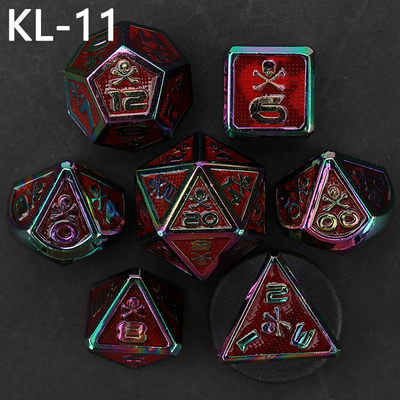 7 kostki kostki, gra planszowa DND w kolorach cyfrowych, Dragon and Dungeon