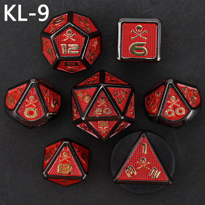 7 kostki kostki, gra planszowa DND w kolorach cyfrowych, Dragon and Dungeon