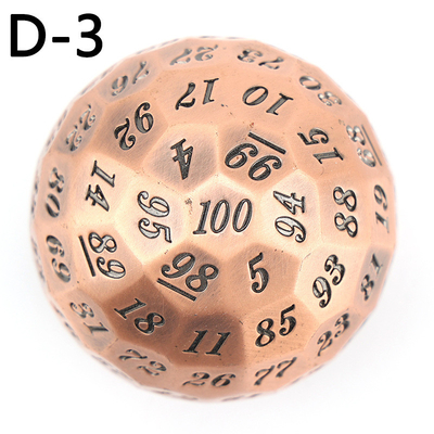 Kolorowy Solid 100D Metal Dice Set Dungeon and Dragon DND # RPG # COC