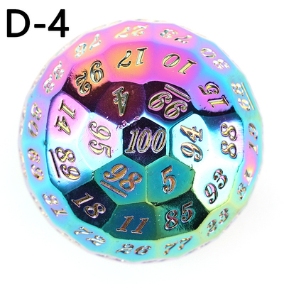 Kolorowy Solid 100D Metal Dice Set Dungeon and Dragon DND # RPG # COC