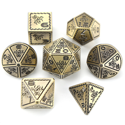Elektroplacowany Vintage Kolorowy Octopus Metal Dnd Dice Set Dragon i Dragon Szkodownicza Gra Kości